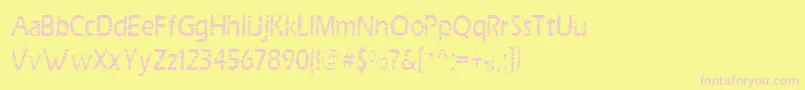 SCRAB    Font – Pink Fonts on Yellow Background