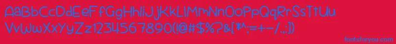 Scrambled Tofu Font – Blue Fonts on Red Background