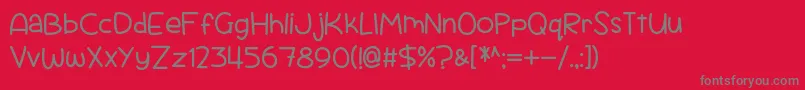 Scrambled Tofu Font – Gray Fonts on Red Background