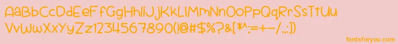 Scrambled Tofu Font – Orange Fonts on Pink Background