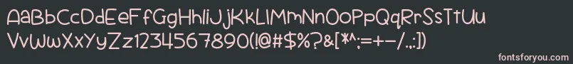 Scrambled Tofu Font – Pink Fonts on Black Background