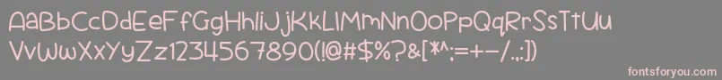 Scrambled Tofu Font – Pink Fonts on Gray Background