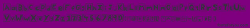 Scraper-fontti – mustat fontit violetilla taustalla