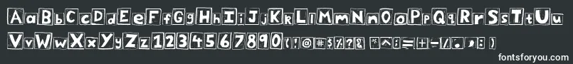 Шрифт Scraper – белые шрифты на чёрном фоне