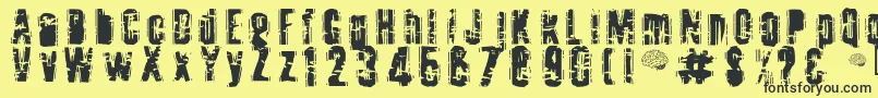 Toota Font – Black Fonts on Yellow Background