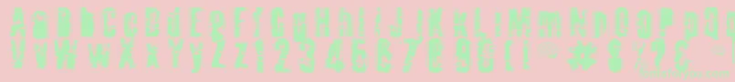 Toota Font – Green Fonts on Pink Background