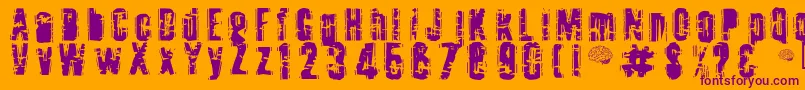 Toota Font – Purple Fonts on Orange Background