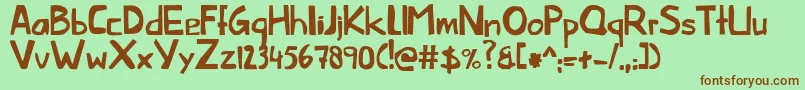 Thislittlepiggy Font – Brown Fonts on Green Background