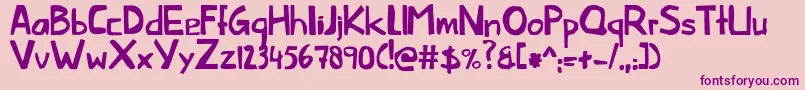 Thislittlepiggy Font – Purple Fonts on Pink Background