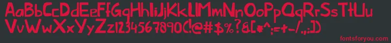 Thislittlepiggy Font – Red Fonts on Black Background