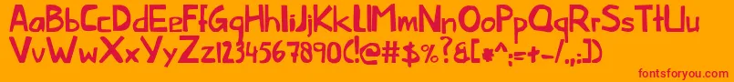 Thislittlepiggyフォントについての詳細 フォントThislittlepiggy – オレンジの背景に赤い文字