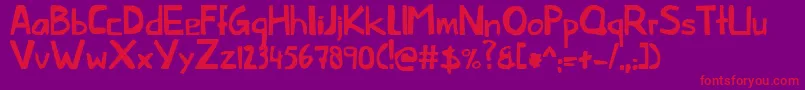 Thislittlepiggy Font – Red Fonts on Purple Background