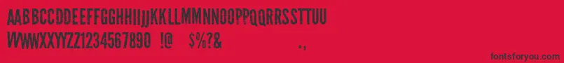 Scratch Night Team Font – Black Fonts on Red Background