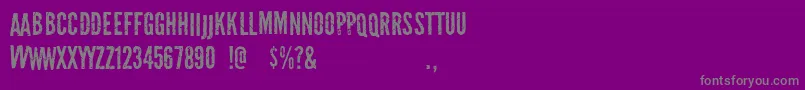 Czcionka Scratch Night Team – szare czcionki na fioletowym tle