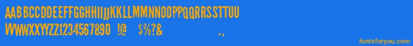 fuente Scratch Night Team – Fuentes Naranjas Sobre Fondo Azul