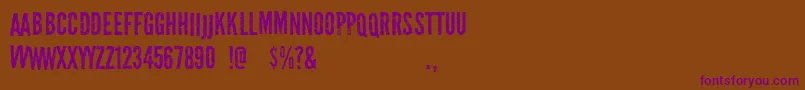 Scratch Night Team Font – Purple Fonts on Brown Background