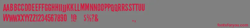 Scratch Night Team Font – Red Fonts on Gray Background
