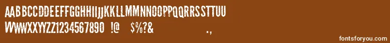 Scratch Night Team Font – White Fonts on Brown Background