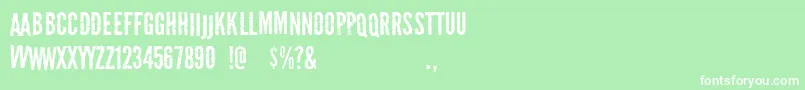 Scratch Night Team Font – White Fonts on Green Background