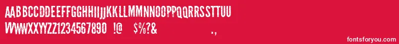 Scratch Night Team Font – White Fonts on Red Background