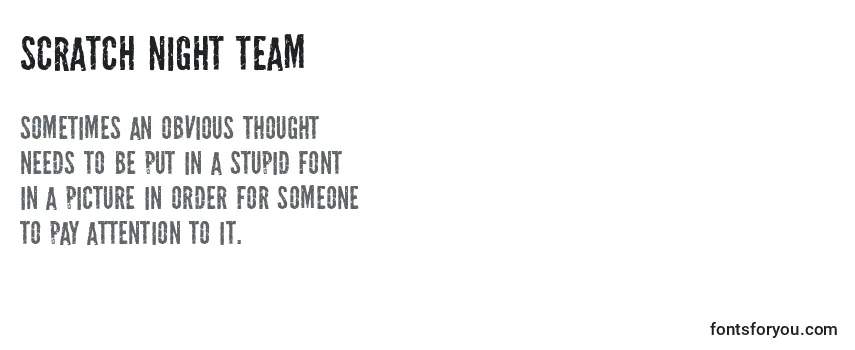 Scratch Night Team Font