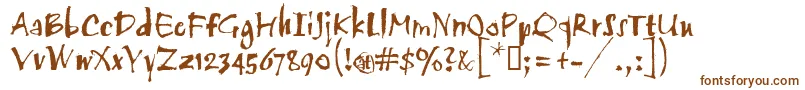Scratch Font – Brown Fonts on White Background
