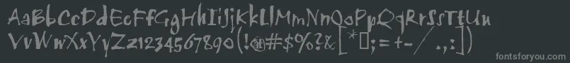 フォントScratch – 黒い背景に灰色の文字