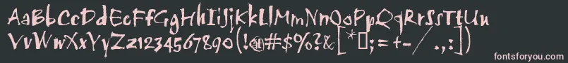 Scratch Font – Pink Fonts on Black Background