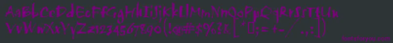 フォントScratch – 黒い背景に紫のフォント
