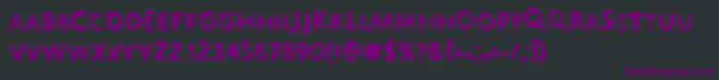 Scratchers Font – Purple Fonts on Black Background
