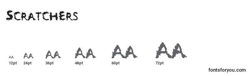 Размеры шрифта Scratchers