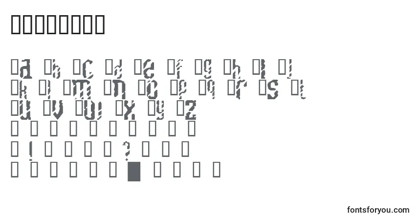 Schriftart SCRATCHY (139803) – Alphabet, Zahlen, spezielle Symbole