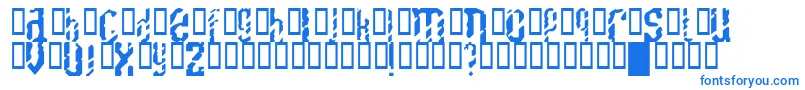 SCRATCHY Font – Blue Fonts on White Background