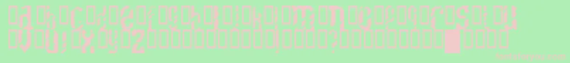 SCRATCHY Font – Pink Fonts on Green Background