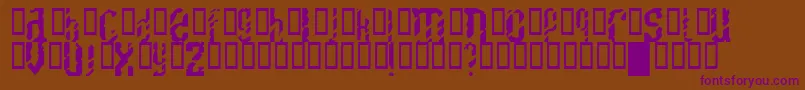 SCRATCHY Font – Purple Fonts on Brown Background