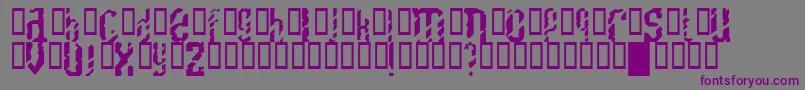 SCRATCHY Font – Purple Fonts on Gray Background