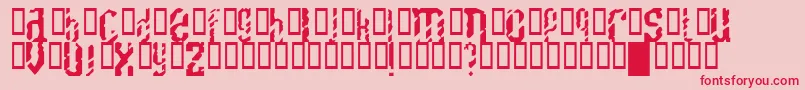 SCRATCHY Font – Red Fonts on Pink Background