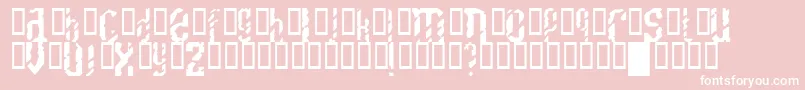 SCRATCHY Font – White Fonts on Pink Background