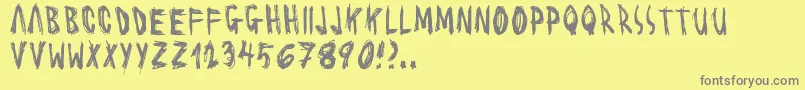 More about SCRAWL Font SCRAWL Font – Gray Fonts on Yellow Background