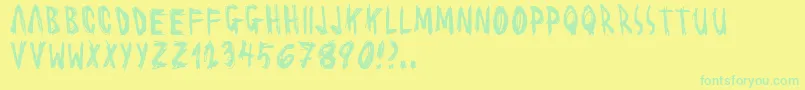 Więcej informacji o czcionce SCRAWL Czcionka SCRAWL – zielone czcionki na żółtym tle