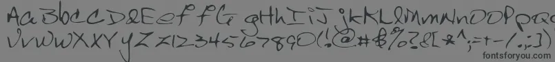 Scrawl-Schriftart – Schwarze Schriften auf grauem Hintergrund