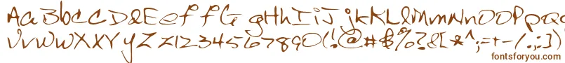 Weitere Informationen zur Scrawl-Schriftart Scrawl-Schriftart – Braune Schriften