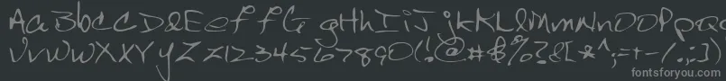 Шрифт Scrawl – серые шрифты на чёрном фоне