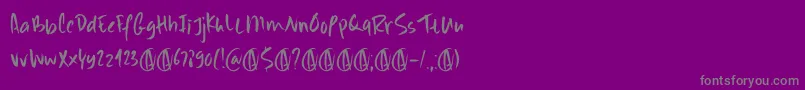 Fonte Scrawlerz DEMO – fontes cinzas em um fundo violeta