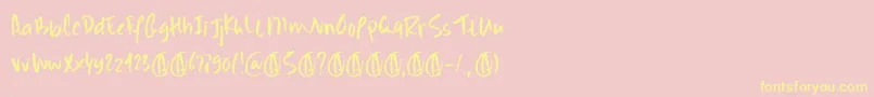 Scrawlerz DEMO Font – Yellow Fonts on Pink Background