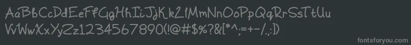 Шрифт Scrawling Pad – серые шрифты на чёрном фоне