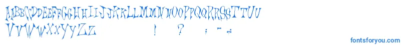 Scrawlings Font – Blue Fonts on White Background