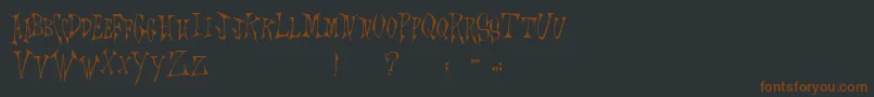 Шрифт Scrawlings – коричневые шрифты на чёрном фоне