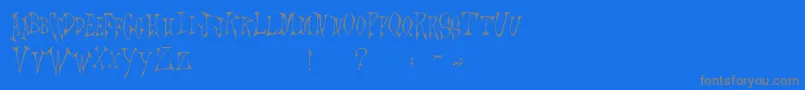 Scrawlings Font – Gray Fonts on Blue Background