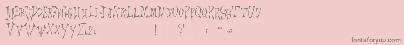 Scrawlings Font – Gray Fonts on Pink Background